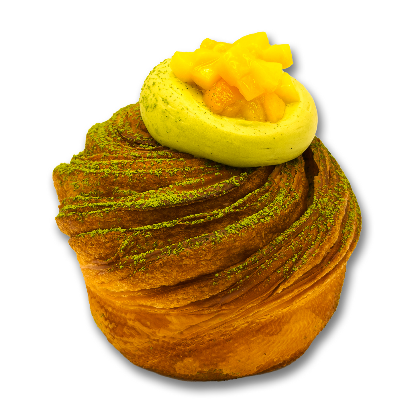Matcha Mango Yuzu Cruffin